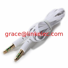 Китай Gold plated 3.5mm Flat Audio cable,3.5mm Headphone Plug поставщик
