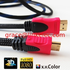 Китай 1.4V Round hdmi to mini cable with Nylon braid and Ethernet 3D TV cable поставщик