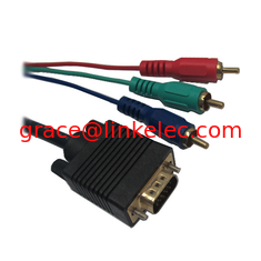 Китай gold plated VGA to 3RCA AV Audio Video M/M Cable, vga 3rca cable поставщик