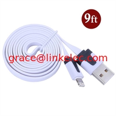 Китай Dual Color Noodle USB Cable Sync Flat Data Charger Cable for iPhone 2G3G4G4S iPad white поставщик