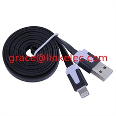 Китай Dual Color Noodle USB Cable Sync Flat Data Charger Cable for iPhone 2G3G4G4S iPad black поставщик