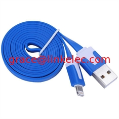 Китай Dual Color Noodle USB Cable Sync Flat Data Charger Cable for iPhone 2G3G4G4S iPad blue поставщик