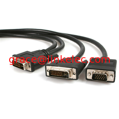 Китай 6 ft DVI-I Male to DVI-D Male and HD15 VGA Male Video Splitter Cable поставщик
