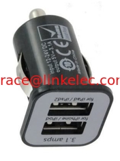 Китай USAMS 2 Port USB 3.1A Dual IN Car Mobile Phone Charger Adapter For iPhone 5 4 4S IPAD поставщик