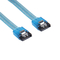 Factory Wholesale 7pin SATA Cable female to female with Clip Transparent Blue поставщик