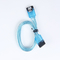 Factory Wholesale 7pin SATA Cable female to female with Clip Transparent Blue поставщик