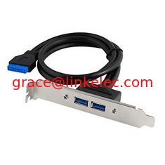 Китай USB 3.0 Back Panel Expansion Bracket to 20-Pin Header Cable (2-Port) поставщик