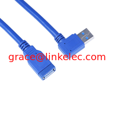 Китай 30CM 1FT USB 3.0 A Male Plug to A Female Right Angle Jack Extension Cable Cord поставщик