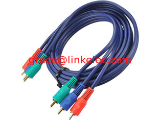 Китай 3RCA male to 3RCA male cable with golden plated поставщик