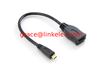 Китай Black 15cm Micro HDMI Male To HDMI Female Adapter Short F/M Cable поставщик