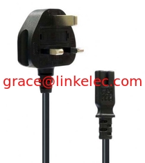 Китай BS Certificated Power Cord UK Plug to Figure 8 Fig of 8 Lead Cable C7 5m поставщик