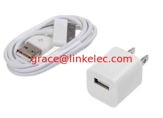 Китай AC Wall Charger Adapter with iphone 4 Data Sync Cable for G 4S 3GS 3G iPod Touch white поставщик