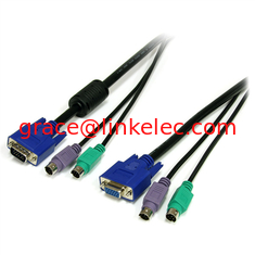 Китай 6 ft 3 in 1 PS/2 KVM Cable with high quality поставщик