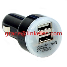 Китай Dual USB LED DC Car Charger 2.1 Amp 1A Auto Adapter COLOR CHOICE For LG G2 Black поставщик