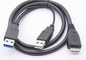 Usb 3.0 y cable micro b cable, splitter cable, male to male cable 1m поставщик