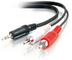 High quality dc3.5 to 2rca cable(3.5mm male stereo jack to 2 male rca plugs cable ) поставщик