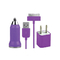 USB AC Wall Charger and Car Charger+Data Cable for Apple iPod Touch iPhone4 4S 4G Purple поставщик