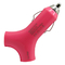 Y shape style Dual USB 2port Car Charger Adapter for The New iPad 3 2 iPhone 5 Pink поставщик