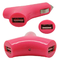 Y shape style Dual USB 2port Car Charger Adapter for The New iPad 3 2 iPhone 5 Pink поставщик